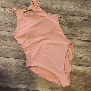 Andie x by Claire AO142 Lily one piece swim suit pink bondi high neck large NWT